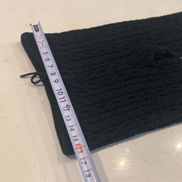 Reformation Italo 100% Organic Cotton Thick Cable Knit Jogger Black Large - Picture 8 of 10